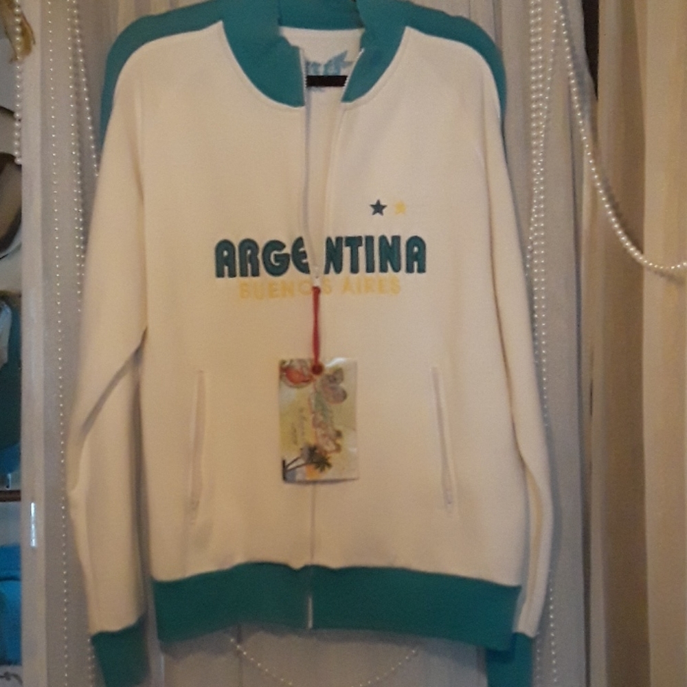 Zipped up sweatshirt